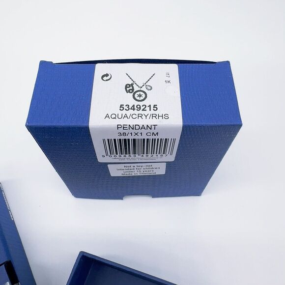 Swarovski Zodiac Pendant Cancer, Aqua, Rhodium Plating 5349215 - Picture 7 of 9